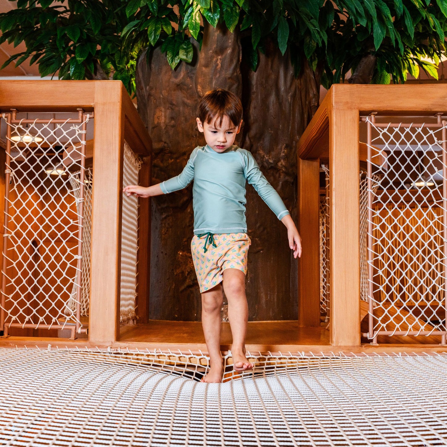Len Swim Trunks in Marigold Bloom