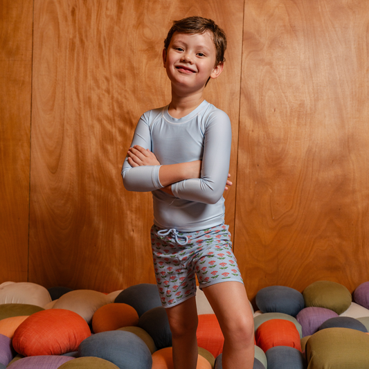 Len Swim Trunks in Periwinkle Block