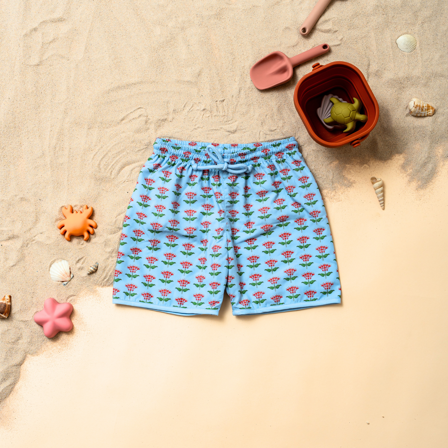 Len Swim Trunks in Periwinkle Block