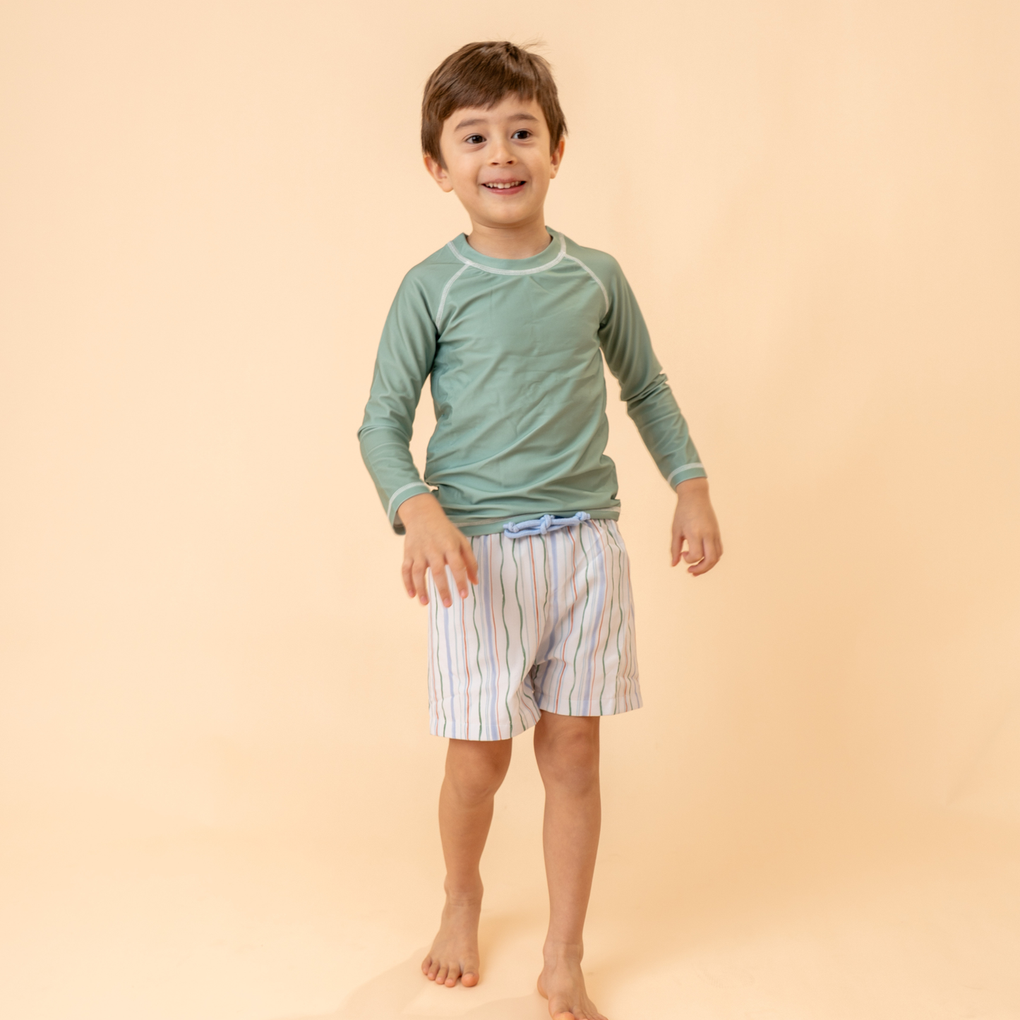 Len Swim Trunks in Seaside Ripple