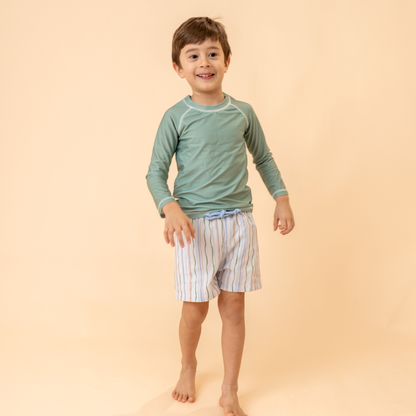 Len Swim Trunks in Seaside Ripple